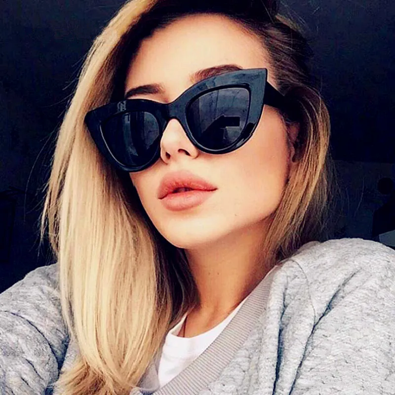 KarenHeather модный кошачий глаз солнцезащитные очки Женские винтажные Роскошные