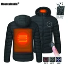 Мужская теплая куртка Mountainskin, куртка с капюшоном и термостатом, с USB-зарядкой, плотная, зимняя, MT062