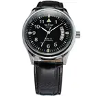 Часы WINNER, модные, цифровые, со сдержанным циферблатом, Роскошные мужские часы с черным ремешком, механические часы