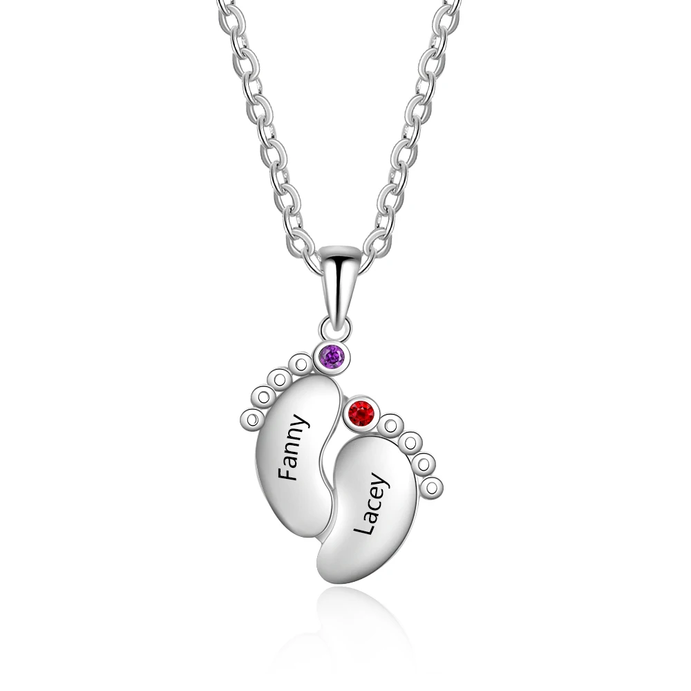 Ожерелье с именем на заказ ожерелье ребенка по месяцу рождения гравировкой имени