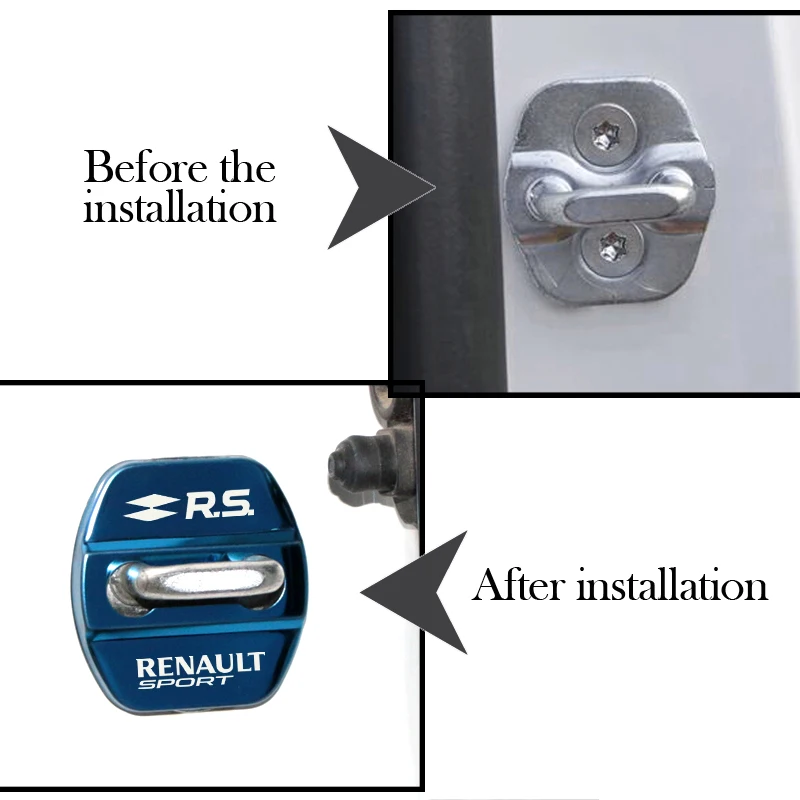 4 шт. автомобильный Стайлинг крышка замка автомобильной двери чехол для Renault Sport