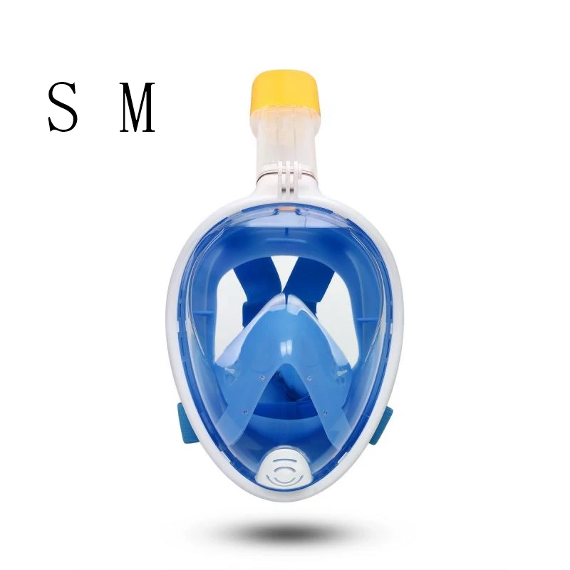 Blue S M Подводный летняя спортивная маска для подводного плавания полный уход за кожей лица маска для подводного плавания Анти-Туман Маска для подводного плавания для Плавание Подводная охота - Цвет: Blue S M
