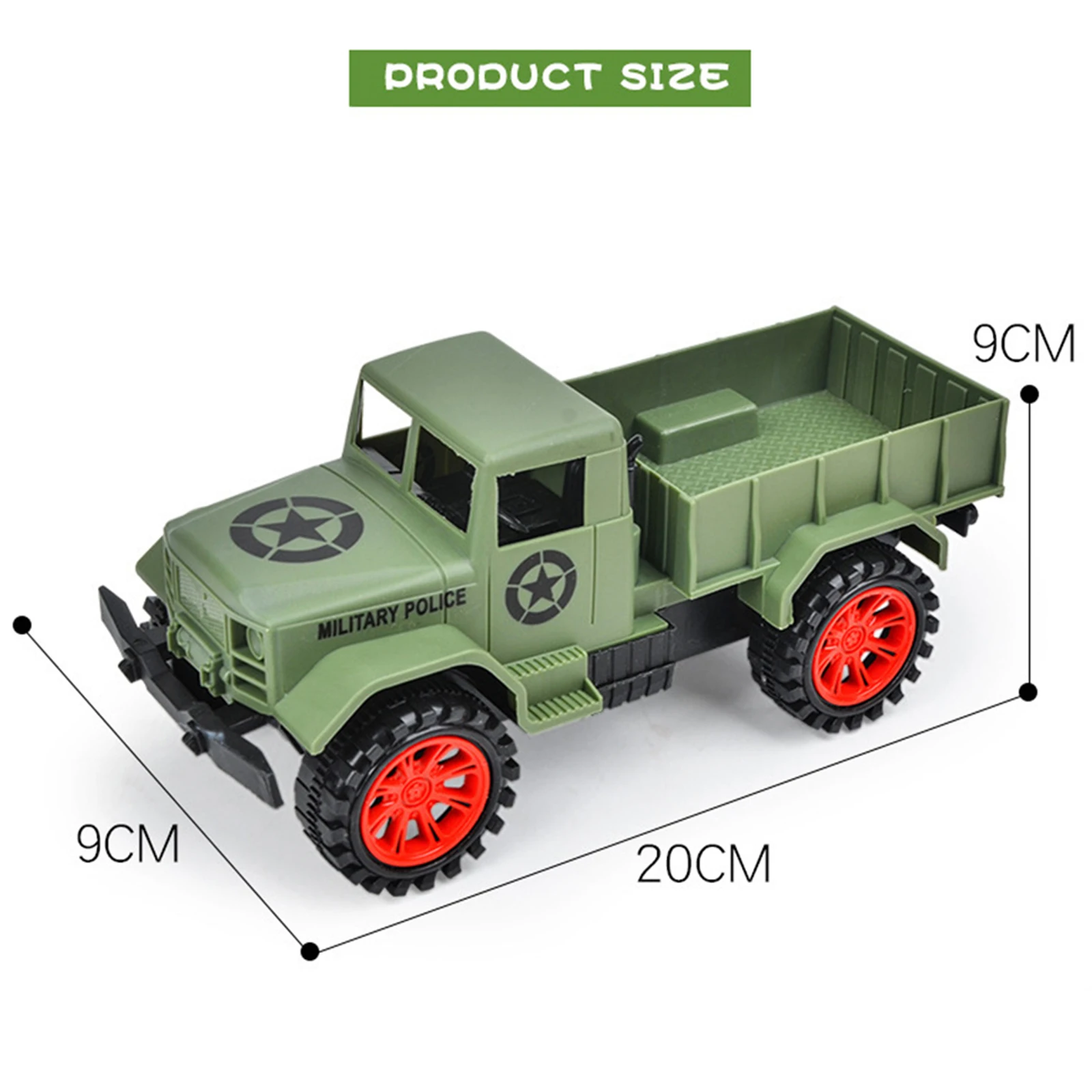 

Inertial Military Pickup Truck Model Toy Car Realistic Interactive Model Toys for Kids/Adults, Children's Early Education Toys