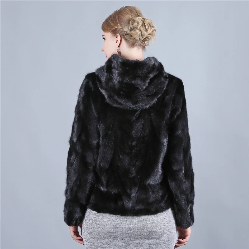 Шуба из натурального меха норки Женское зимнее пальто женская меховая куртка