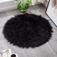 newest soft shaggy round rug carpet for living room decor faux fur anti slip rugs children bed room fluffy floor long plush mat