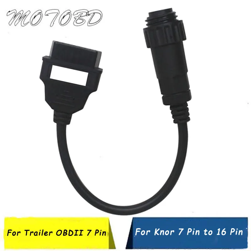 OBD 7pin к 16Pin конвертер Кабель OBDII для дизельного грузовика Кнорр Wabco прицепа 7
