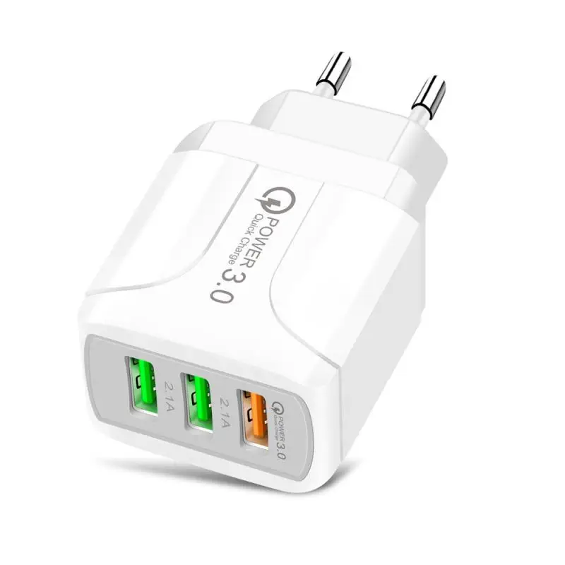 3USB QC3.0 зарядное устройство 5.1A Быстрая зарядка для телефона адаптер HUAWEI XIAOMI