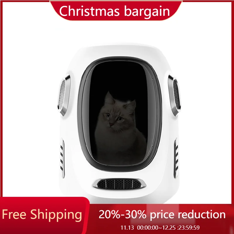 

Pet Portable Backpack, Cat and Puppy Space Bag, Pet Breathable and Outgoing Smart Thermostatic Backpack Cat Backpack