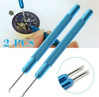 2pcs watch repair tool kit watch hand remover manual remover needle bar replacement watch open tools accessories stainless steel