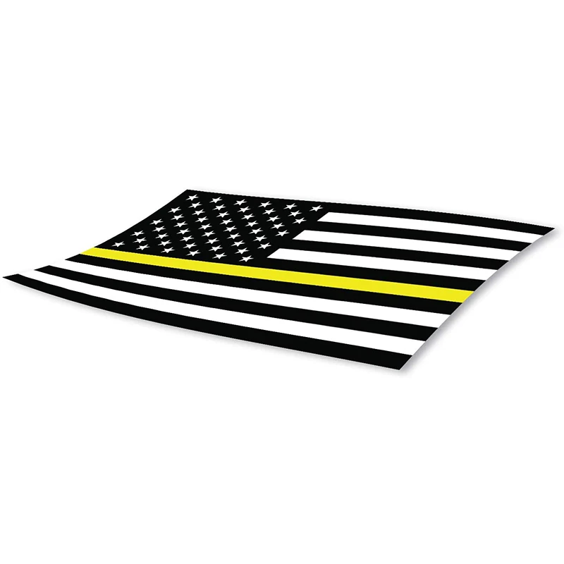 

Thin Yellow Line Flag Bumper Stickers Set of 3, Made of Durable Waterproof Material,motorcycle Helmet Trunk Truck Decals
