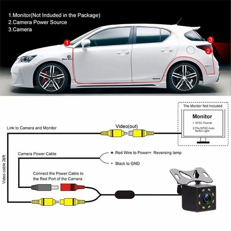 Universal 8 LED IR Visions Car Rear View CameraHD Backup Reverse Parking Camera | Автомобили и мотоциклы
