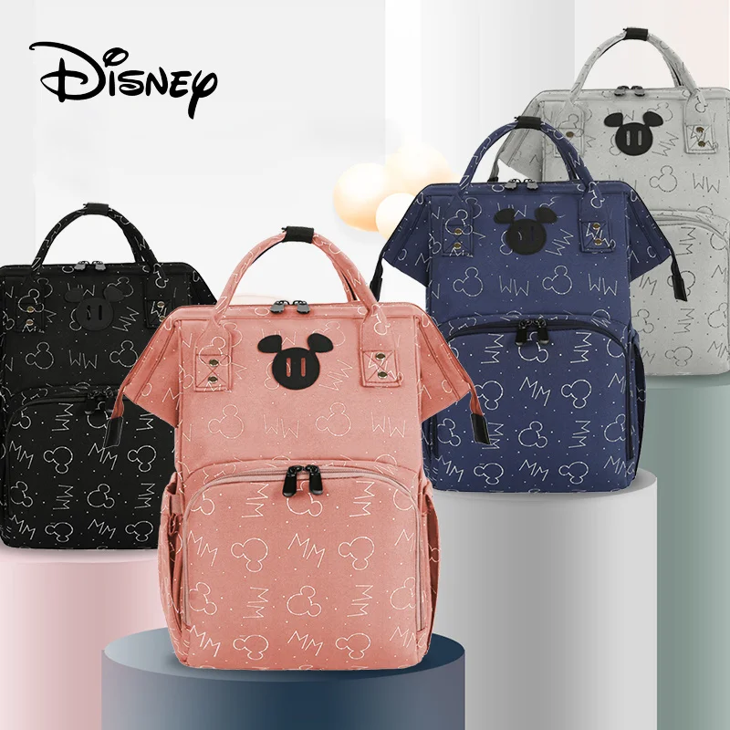 

New Disney Mickey Backpack Women Luxury Mommy Bag Baby Diaper Bag Large Capacity Baby Care Bag Fashion Mom Diaper Bag Backpack