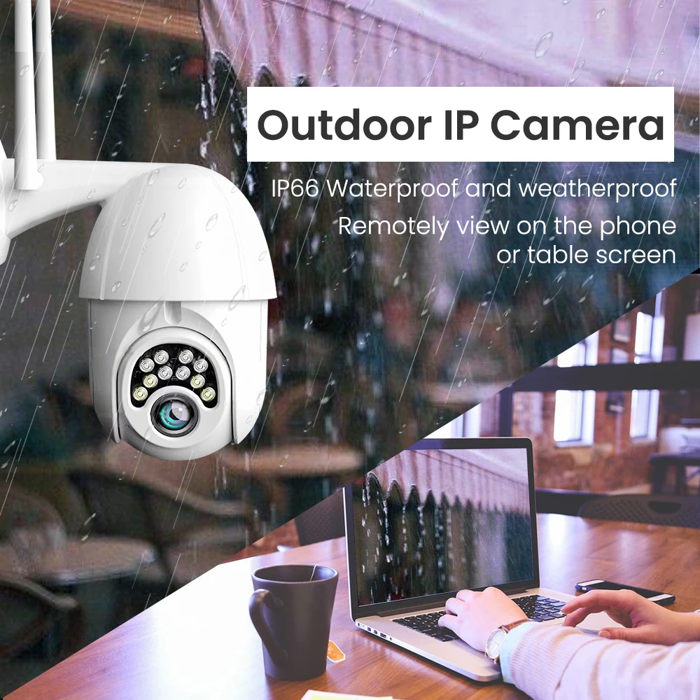 

IP-камера видеонаблюдения с 5-кратным увеличением, водонепроницаемая, Wi-Fi, беспроводная, 1080P, PTZ