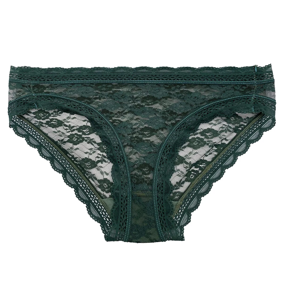 Женские Эластичные кружевные трусики брифы размера плюс прозрачное женское