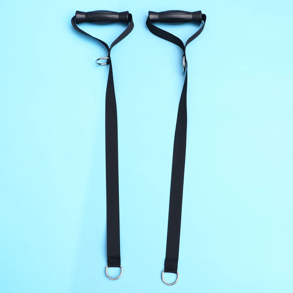 

2 Pcs Tricep Rope Strength Machine Attachment Fitness Trainning Rope Strength Training Fitness Equipment (Black)