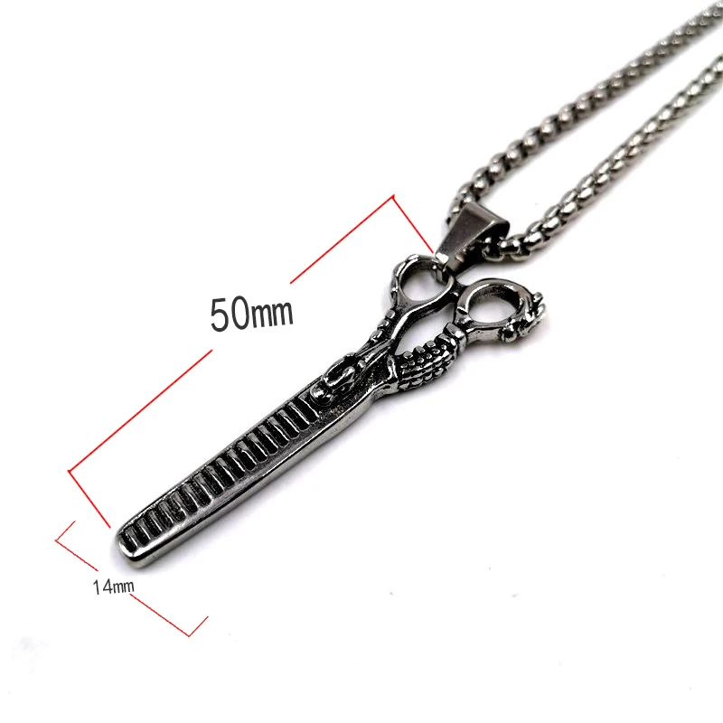 Мужская расческа из нержавеющей стали в стиле хип-хоп длинное ожерелье с