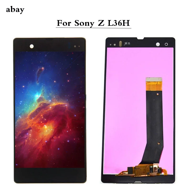 ЖК дисплей AAA для SONY Xperia Z сенсорный экран 5 дюймов с рамкой сменный L36H C6603 C6602