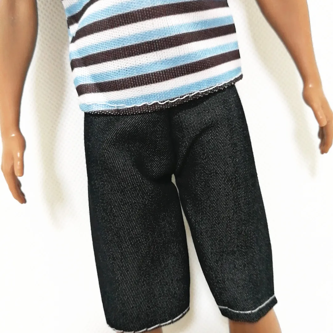 

Ken Boy Friend Stripes Tee Trousers Set for Barbie BJD Doll Clothes Accessories Play House Dressing Up Costume Kids Toys Gift