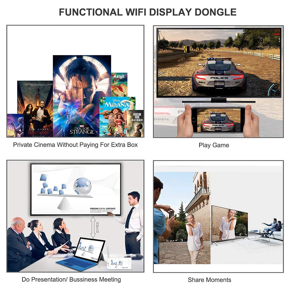 A5 HBO netflix youtube airplay miracast беспроводной адаптер hdmi беспроводной дисплей ресивер mirascreen 5G WIFI hdmi dongle зеркальный экран ТВ палка литой за Android/Apple tv