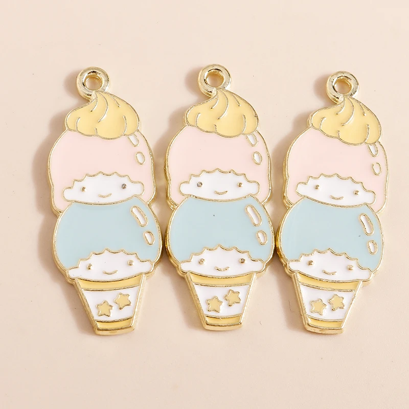 

10pcs 13*33mm Enamel Zinc Alloy Girls Boys Charms Pendants for Jewelry Making Friedship Charms DIY Jewelry Accessories Craft