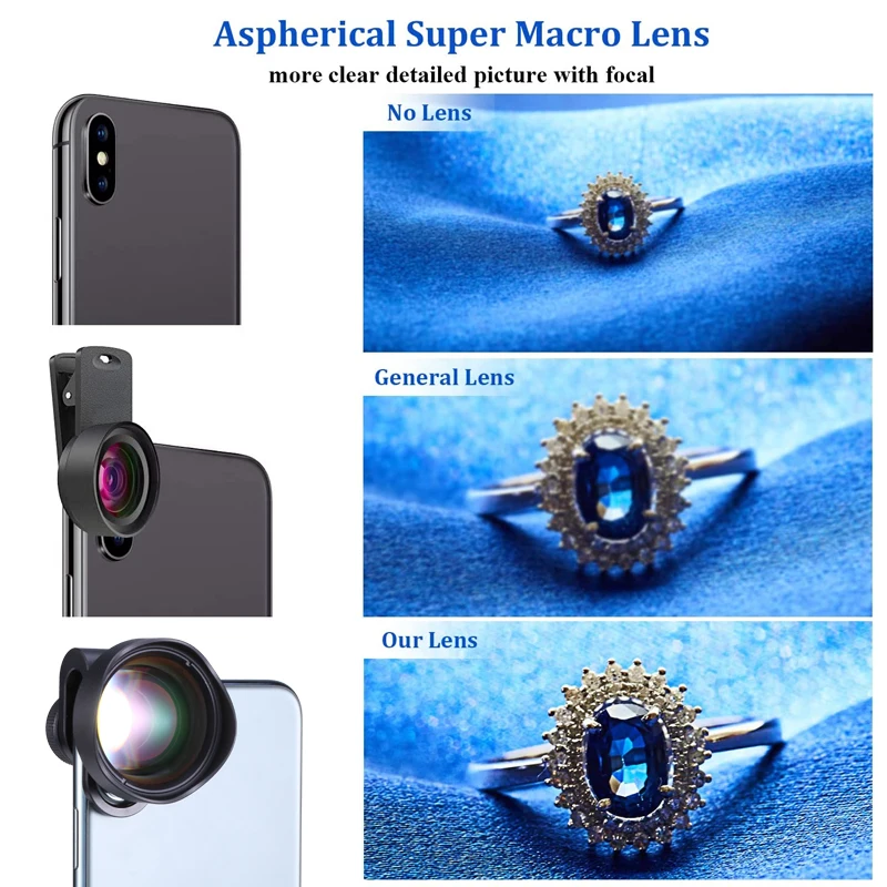 Макрообъектив Ulanzi 17 мм 10X Универсальный для iPhone 7 8 X XS 11 12 Mini Pro Max Samsung S8 S9 S10 N10 S20 N20 S21
