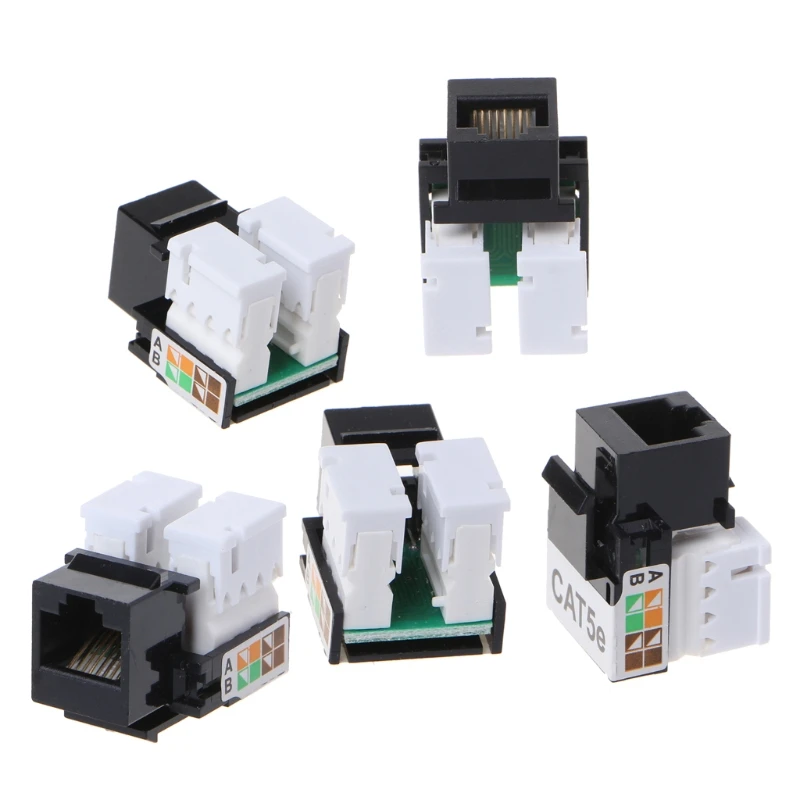 

5 шт. CAT5E UTP сетевой модуль RJ45 разъем информационный разъем Keystone Jack