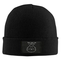 tell your cat i said hi beanie hats for men women with designs winter slouchy knit skull cap