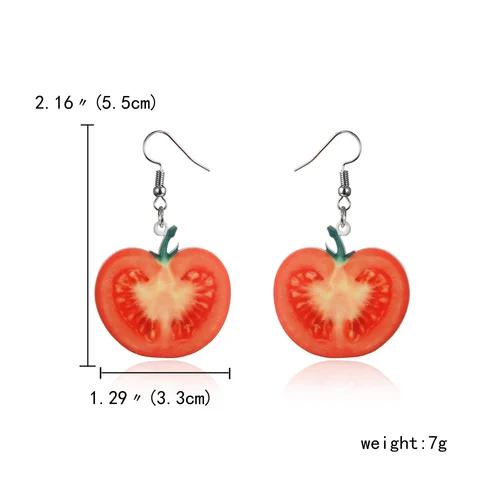 Серьги-капельки Belleper фрукты