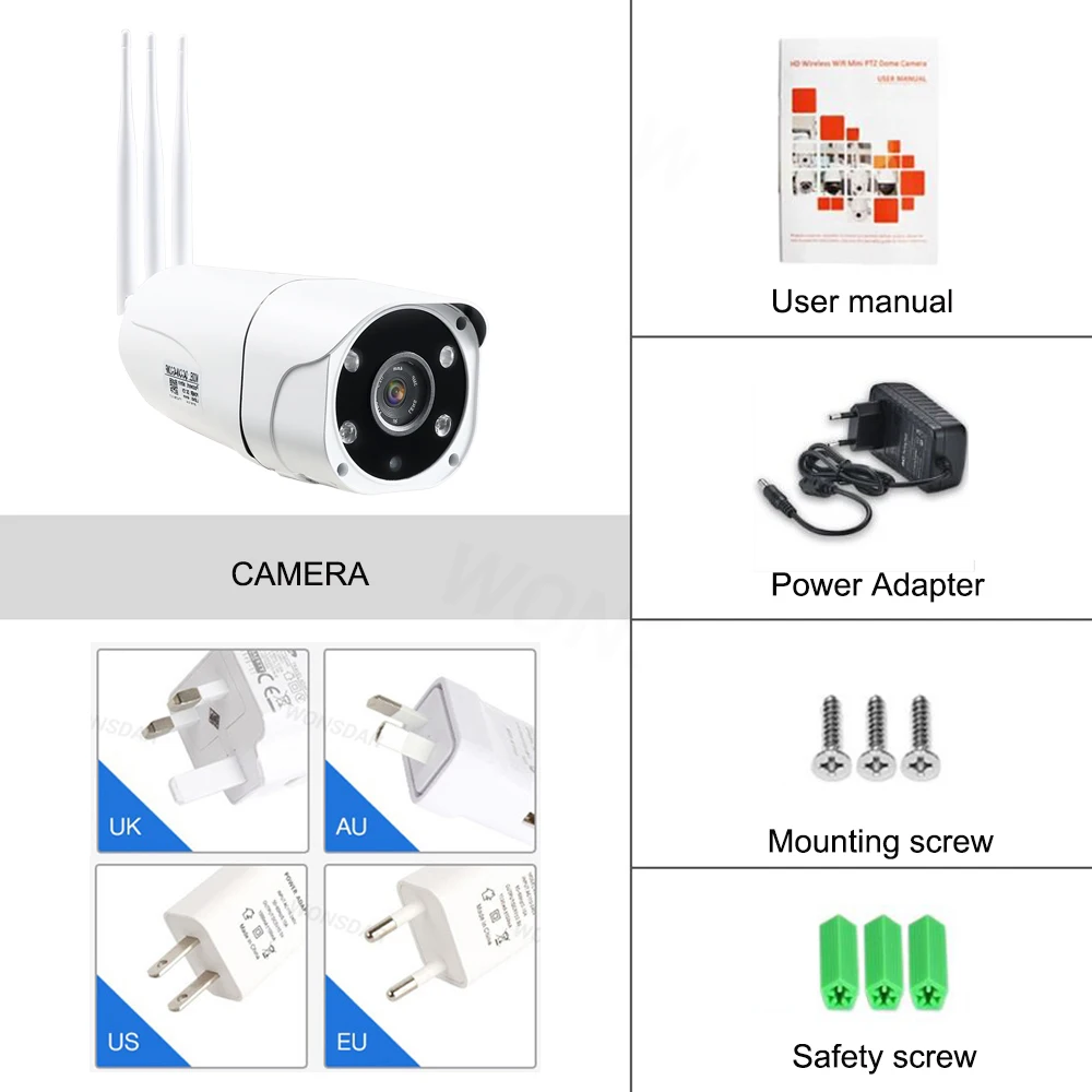 Ip-камера CCTV сеть 3g 4G WiFi камера Поддержка SIM TF карта 1080P HD P2P двухстороннее аудио ночного видения Водонепроницаемый IP66