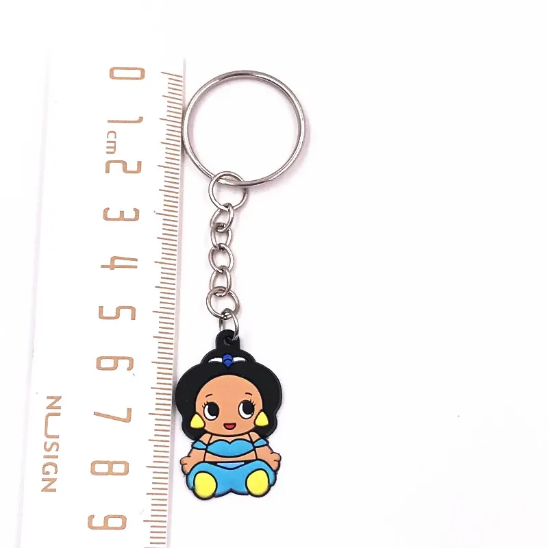 Изумрудно-зеленый 1 шт. Kawaii для принцессы в стиле Ариель мультфильм брелок для девочек сумка Подвеска ПВХ фигурка Подвески Аксессуары Брелки держатель веревки - Цвет: Изумрудно-зеленый