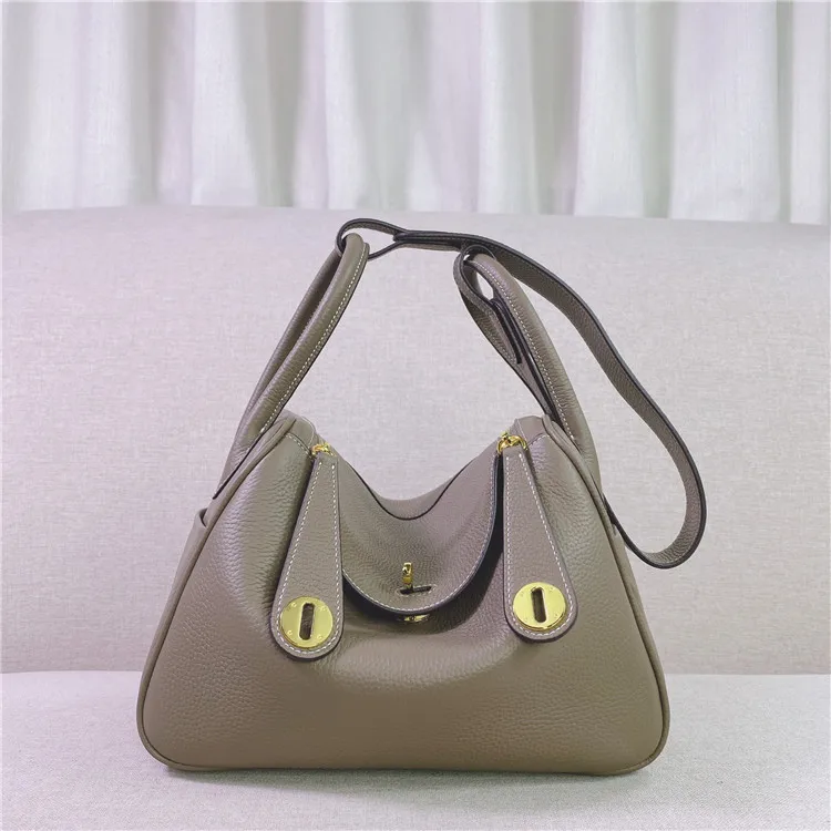 

2021 new first layer cowhide Lindy bag doctor bag leather pillow bag shoulder diagonal handbag