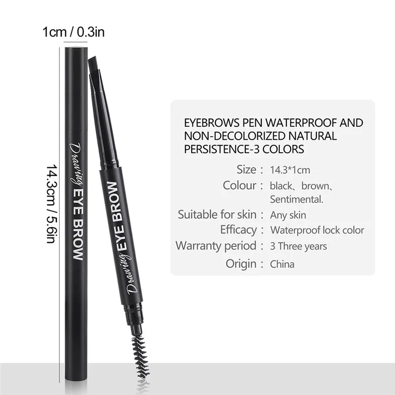Водостойкий макияж для глаз тинт бровей с двойной головкой ручка татуажа