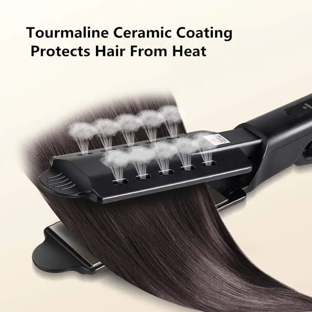 Steam Hair Straightener 4 gears Fast Warm-up Adjustment Ceramic Tourmaline Ionic Flat Iron Professional Straightening Irons |