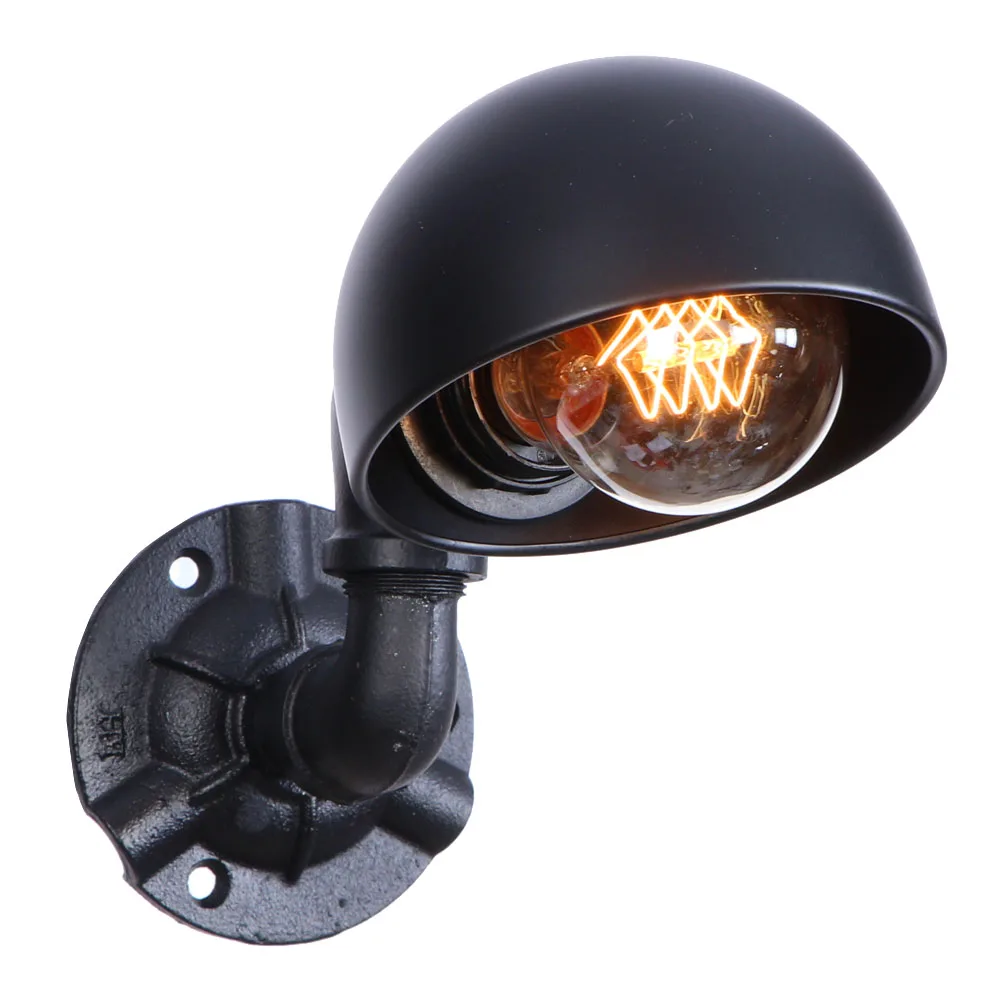 Настенный светильник в стиле ретро с одной головкой и водопроводной трубой