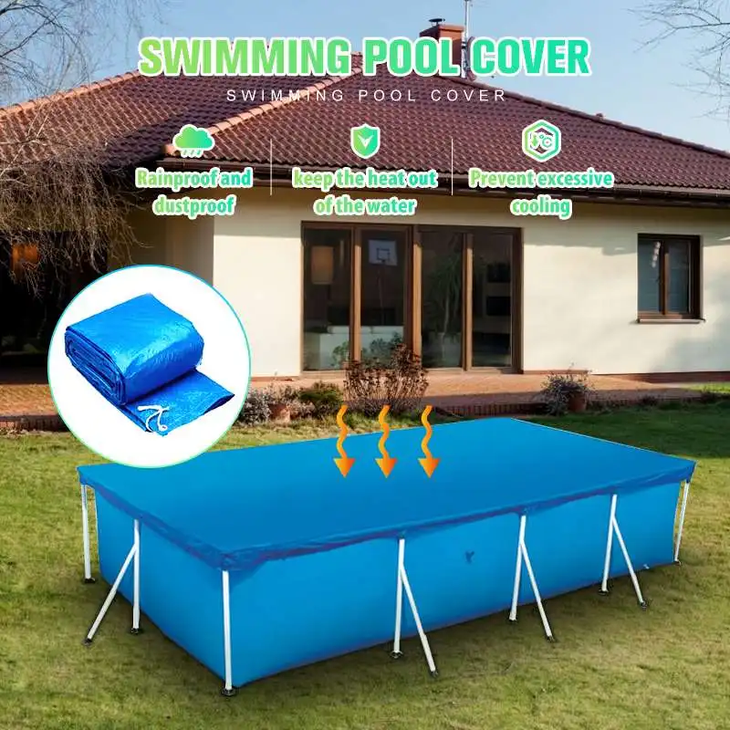 

Rectangular Pool Cover Tarpaulin Solar Swimming Pool Protection Cover Heat Insulation Film Waterproof Pool Tub Pool Accessories
