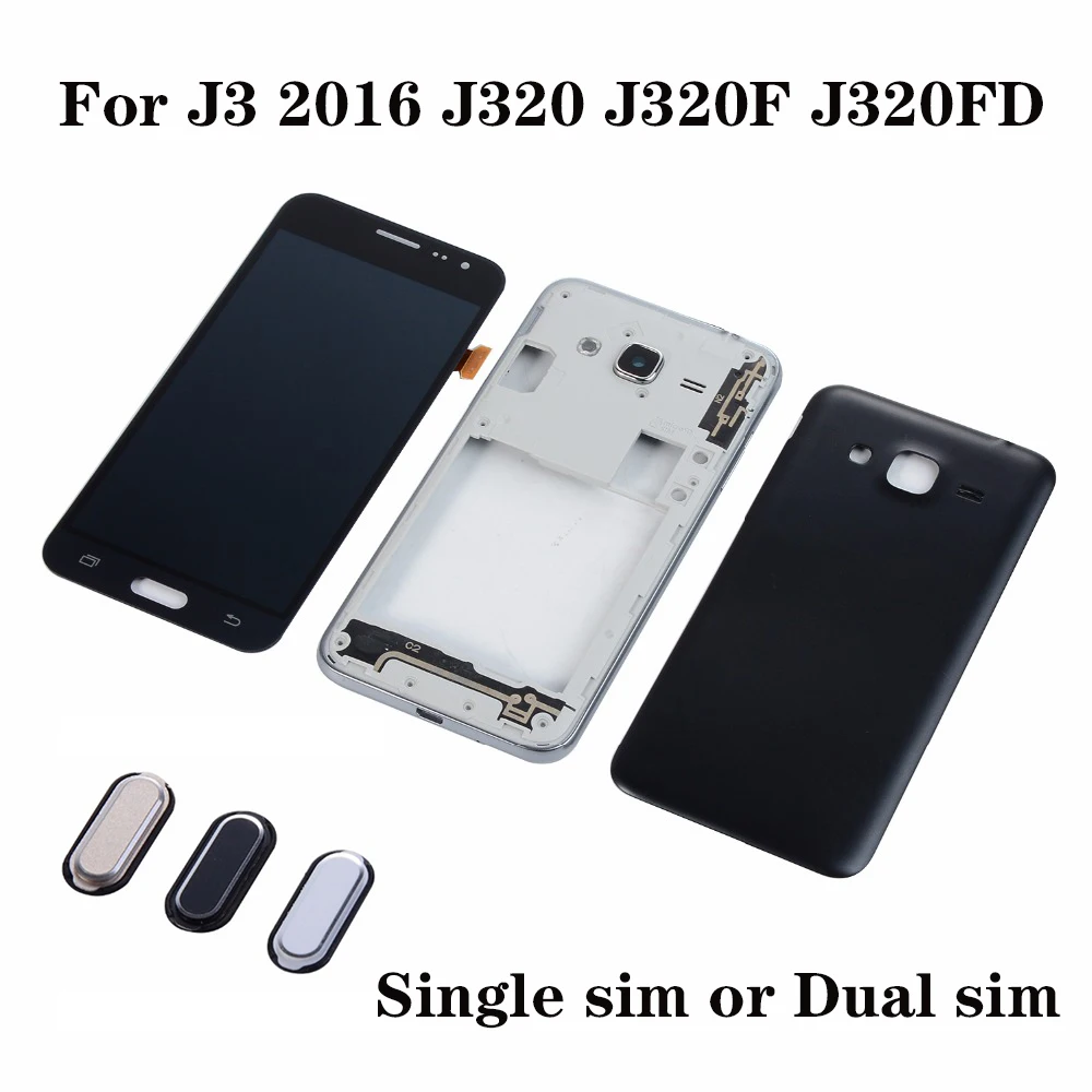 ЖК дисплей с сенсорным экраном и дигитайзером для Samsung Galaxy J3 2016 J320 J320F J320FD корпус