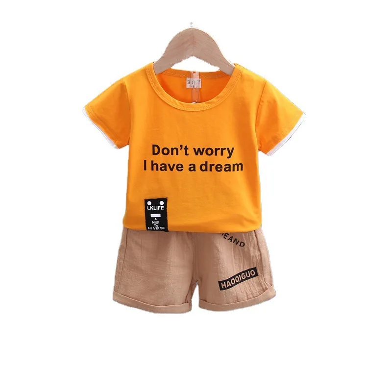 

Summer Korean Cotton Boys And Girls Suit Home Pullover Short Sleeve Shorts