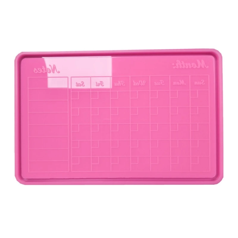 

Calendar Recording Board Epoxy Resin Mold Fruit Tray Plate Coaster Silicone Mould Handmade DIY Crafts Casting Tools