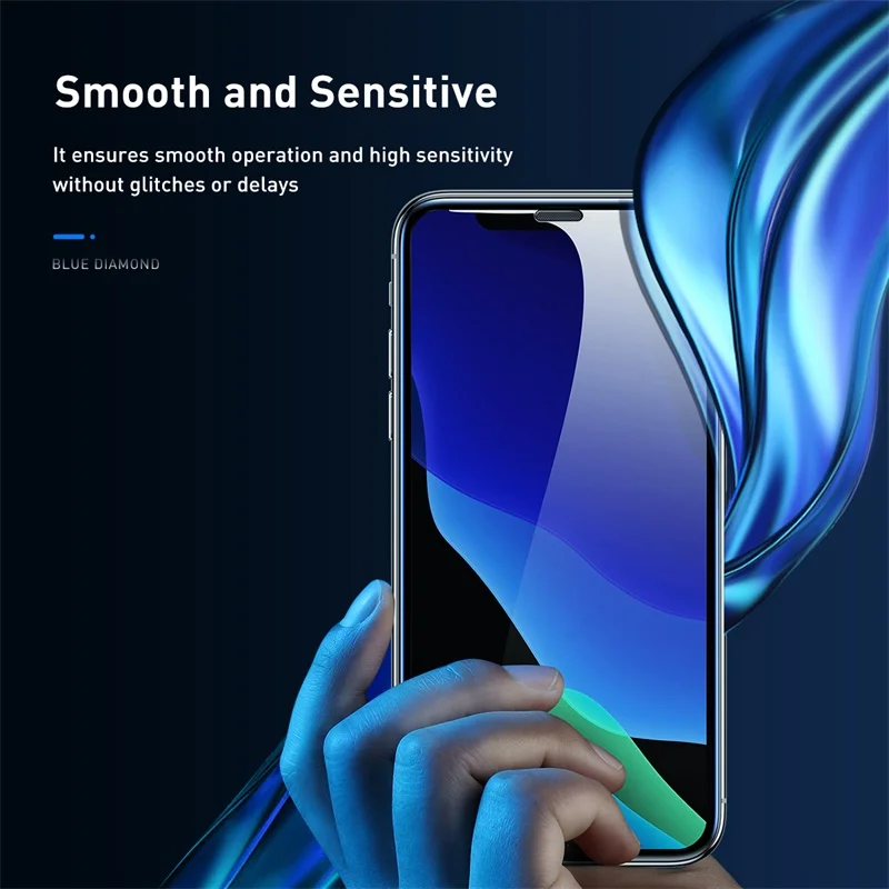 Защитное стекло BASEUS для iPhone X/Xs/Xr/11/11 Pro с черной рамкой защитой от синего