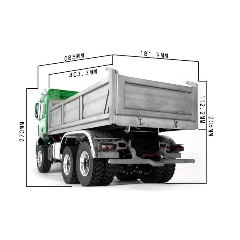 LESU 1/14 RC Benz 3363 3348 6*6 Dumper Truck Hydraulic System Motor W/O Cabin | Игрушки и хобби