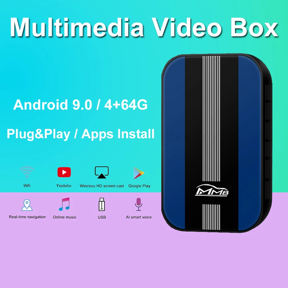 

Мультимедийный видеобокс на Android 9,0, 4 + 32 ГБ, беспроводной HD экран, литой USB-навигатор для Mazda, Nissan, Volvo, Kia, Peugeot, Nissan