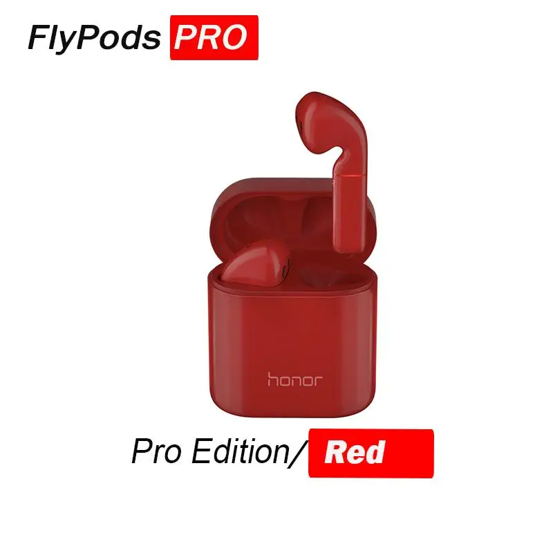 red pro only Honor Flypods/flypods pro Беспроводные сенсорные водонепроницаемые динамические наушники с управлением беспроводным зарядным устройством Bluetooth 5,0 - Цвет: red pro only
