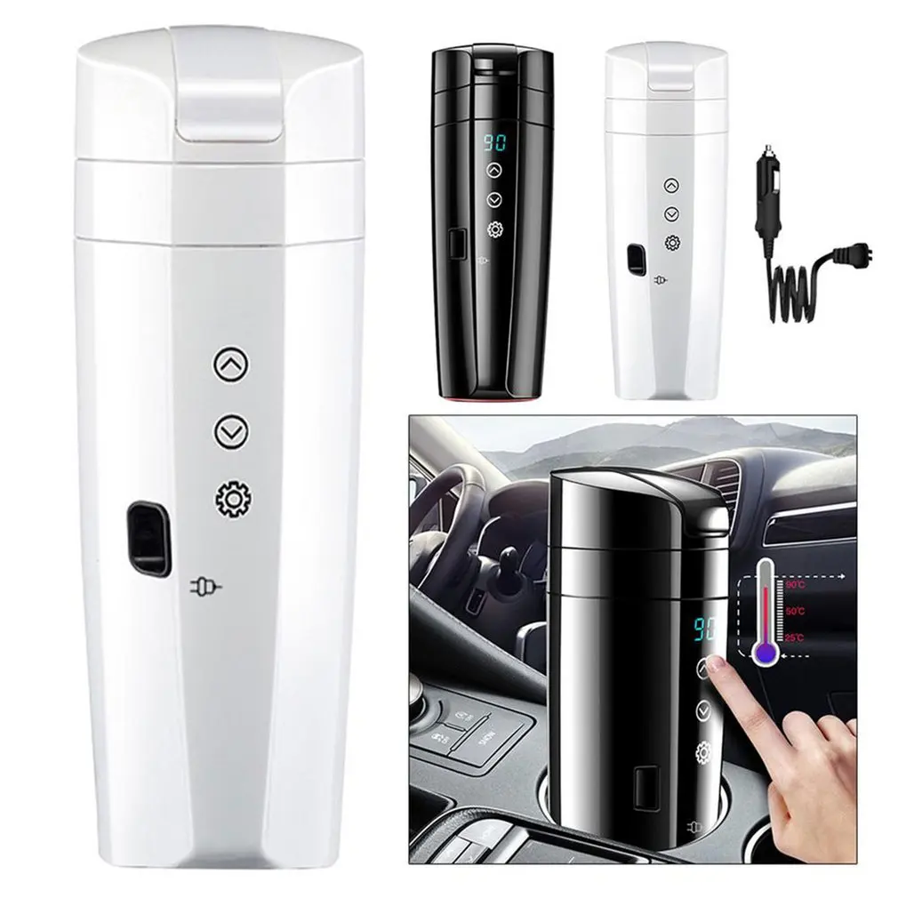 

Умная Автомобильная чашка с электроподогревом, водонепроницаемая, из нержавеющей стали, для изоляции стен, для холодного и горячего в течен...