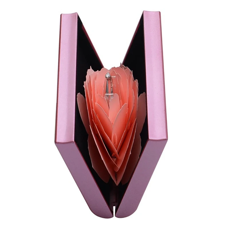 Романтическая роза коробка для колец серьги хранения ювелирных изделий вечерние