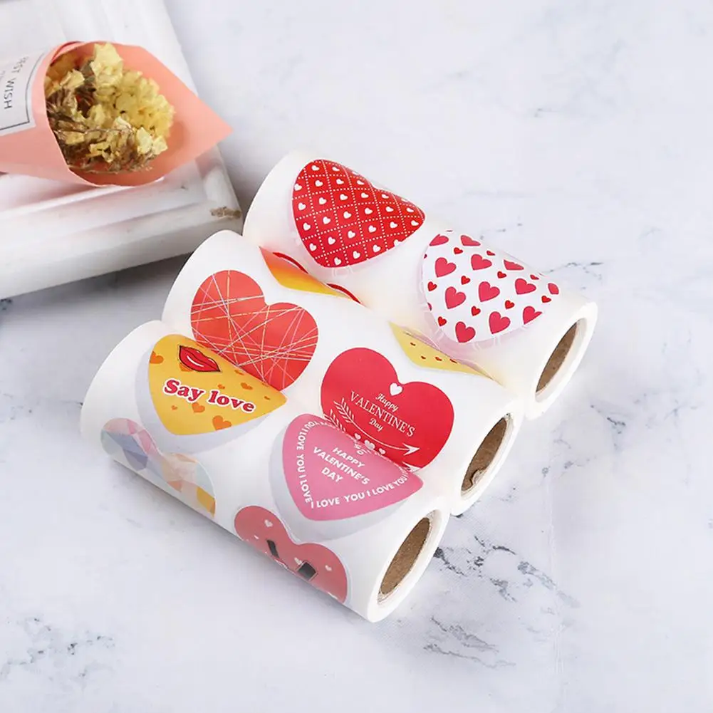 

720PCS Heart-shaped Colorful Stickers Colored Decorative Adhesive Sticker For Valentine's Day Wedding Birthday Party Gift Decor