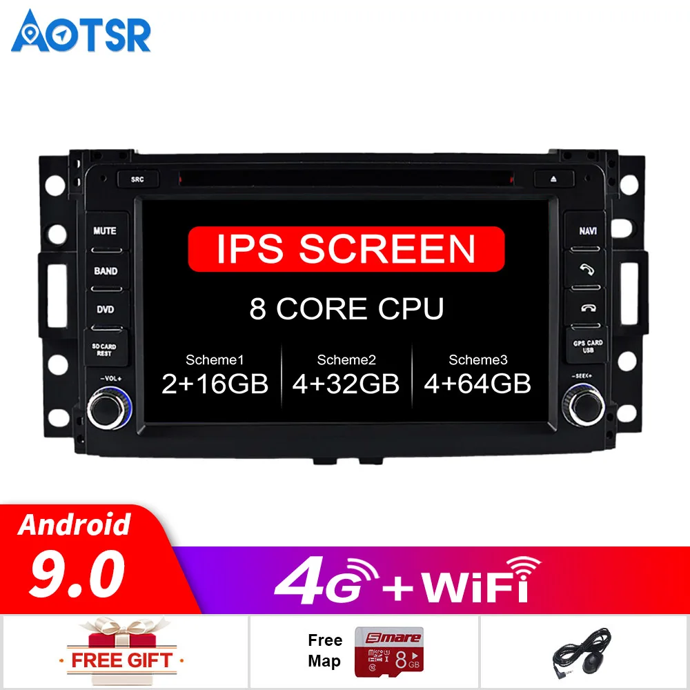 2 Din Stereo Android 9.0 Car Radio For Hummer H3 2006-2013 Gps Navigation Autoradio Headunit Wifi Fm Ips
