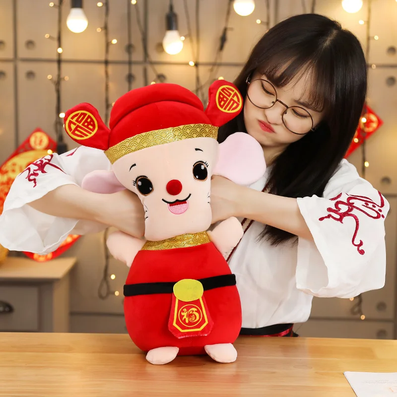 Быстро раскупаемый 1 шт. 25 см Kawaii платье талисман крысы красный Мышь Плюшевые игрушки YearMascot вечерние Декор подарок мягкая игрушка, кукла девочки; дети круглый год
