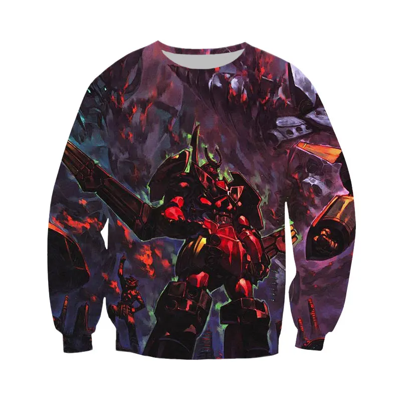 

SONSPEE Anime Gurren Lagann Sweatshir New 3D Print Funny Men Women Hoodies Long Sleeve Casual Hip Hop Top O Neck Streetwear