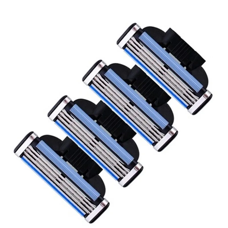 4 шт./unids/lote cuchillas de afeitar alta calidad compatibles para gilletee Mache 3 mаquina cuchilla el cui | Красота и здоровье