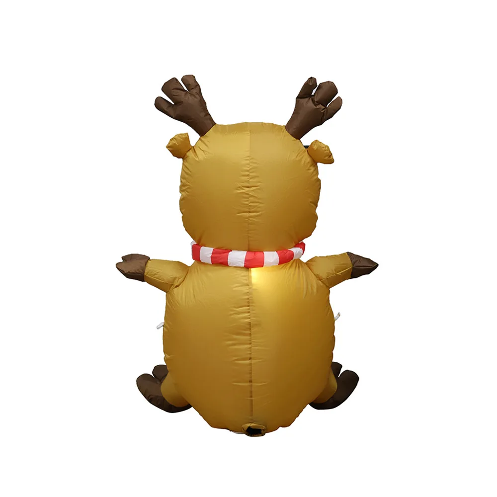 1 2 м надувные рождественские куклы лося праздничные наружные украшения